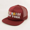 Custom Design Two Tone Flat Brim Snapback Mesh Hat Unisex Gender Trucker Cap for Men