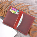 Wholesale Custom Crazy Horse Genuine Leather Mens Leather Bifold Wallet Rfid Wallet Bifold Credit Card Holder