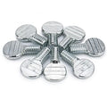 M4 M5 M6 M8 High Quality Zinc Plated Carbon Steel Flat Knurled Head Thumb Screws MegaBDM