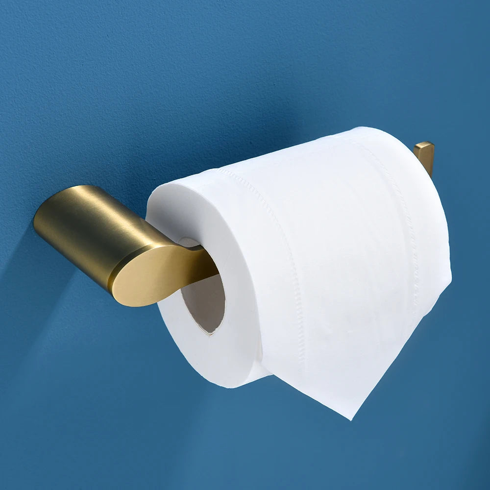 Modern 304 Stainless Steel Toilet Paper Roll Holder in Black for Bathroom and Kitchen Use