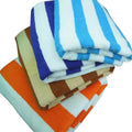 Wholesale  Best Selling Luxury Modern Turkish Tropical 75*150cm Blue White Striped 100% Organic Cotton Eco-Friendly