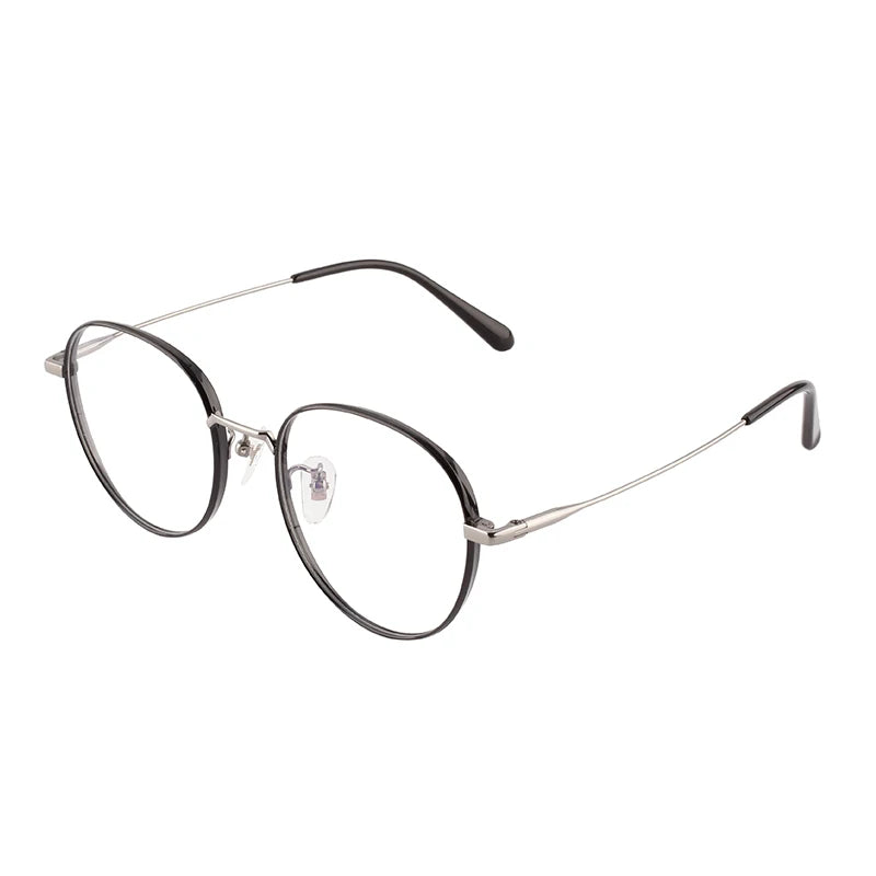 Pure B Titanium Glasses Frame New Men Round Myopia Optical Prescription Eyeglasses Frames