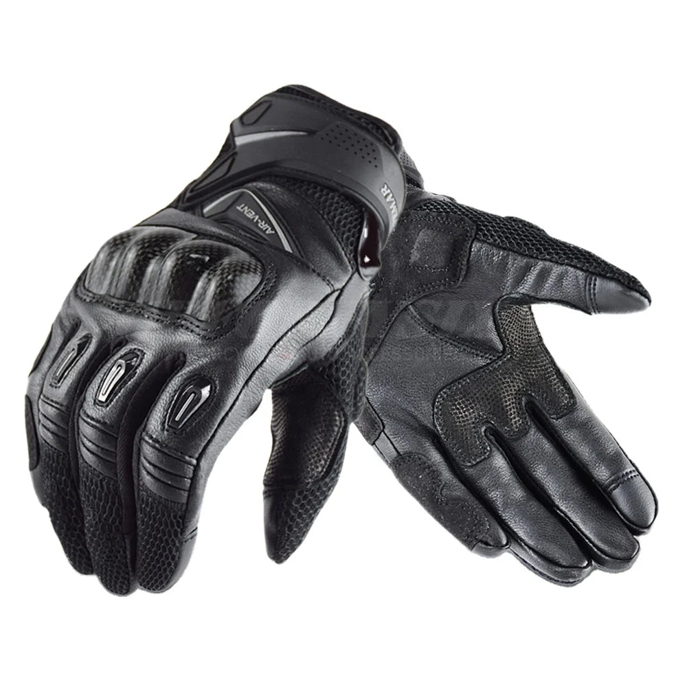 Carbon Fiber Motorcycle Gloves Full Finger Moto Motocross Glove Touch Screen Guantes Moto Breathable Motorbike Gloves Men MegaBDM