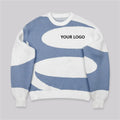 Custom LOGO OEM & ODM High Quality Men Sweater Jacquard Pullover Knitwear Winter Crew Neck Cotton Knitted Custom Knit Sweater