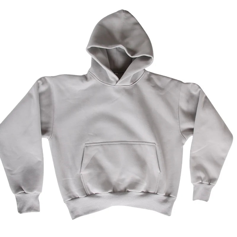 Wholesale XXL Size Men's Hoodies 400 GSM French Terry 100% Cotton Lavender Color Embroidered Logo Screen Hooded Design Autumn