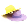 2025 New Arrival Suede Fedora Hat Wide Brim Colorful Fashion Casual Fedora Hat for Women Men Suede Jazz Hat