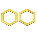 Hexagon Shape Swimsuit Accessory with Gold Round Buckles Underwear O Parts Metal Zinc Alloy High Quality Brand Name Accessories