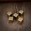High Quality Luxury Stainless Still Metal Dice SilverGold lux Dice Drinking Game Casino bar Game Dice