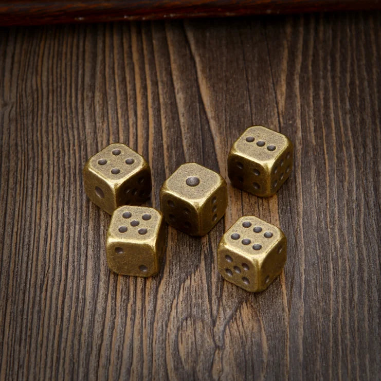 High Quality Luxury Stainless Still Metal Dice SilverGold lux Dice Drinking Game Casino bar Game Dice