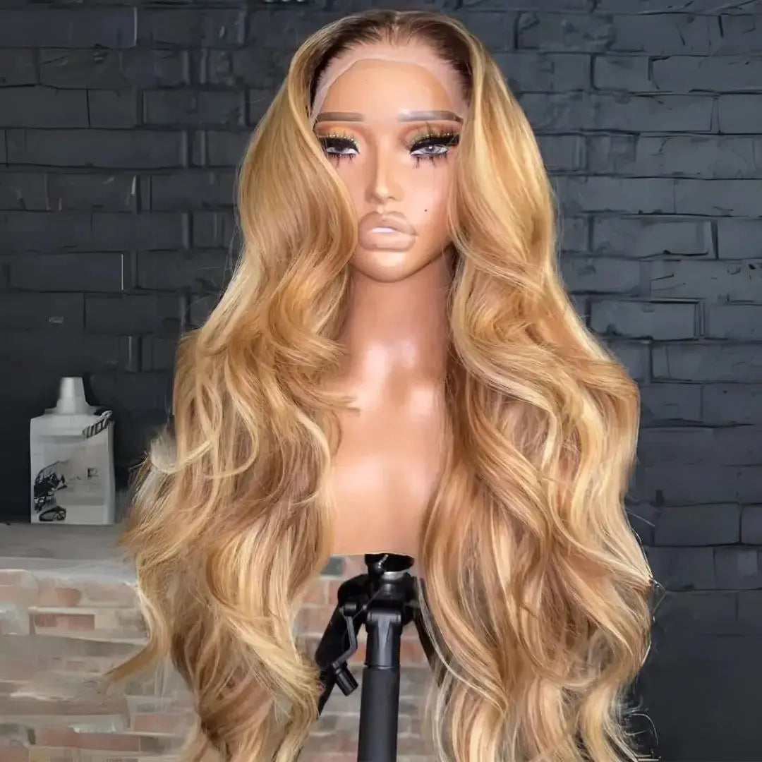 Wholesale Highlight Color Frontal Lace Wig Raw Brazilian Virgin Hair Wigs Glueless Cuticle Aligned 100% Human Hair Wig Body Wave