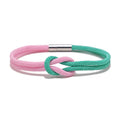 Green and Pink Lucky Magnetic Clasp Milan Rope Titanium Stainless Steel Bracelet Friendship Couple  Bracelet