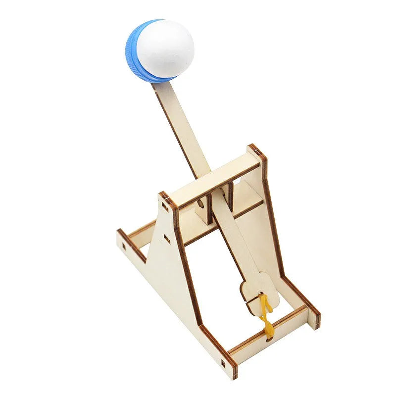 New Creative Wooden Trebuchet 3D Puzzle Hand Assembled Educational Steam Toys for Kids