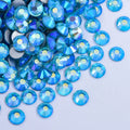 Hisenlee SS10 Wholesale AB Color Round Rhinestone 3D Glass Crystal Flat Base Diamond Wholesale Press on Nails 14400PCS/Bag