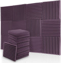 WOXIN 12-Piece Grey Wedge Style Soft Recording Studio Wall Panel Custom Soundproof Acoustic Foam Panel