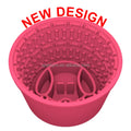 2024 New Products Barrel White Simple Minimalistic Dog Bowl Slow Feeding Bowl Slow Water Feeder Dog Bowl With Suction Cup