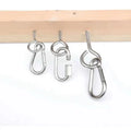 304 Stainless Steel Self-Tapping Eye Screw Hook with Zinc Plated Ring M2 Thread Size Hand-Tightened Wood Screw Metric System