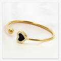 Lucky Charm Women Bracelet Stainless Steel Jewelry  Adjustable Accessories Heart  Stainless Steel Cuff Bracelet