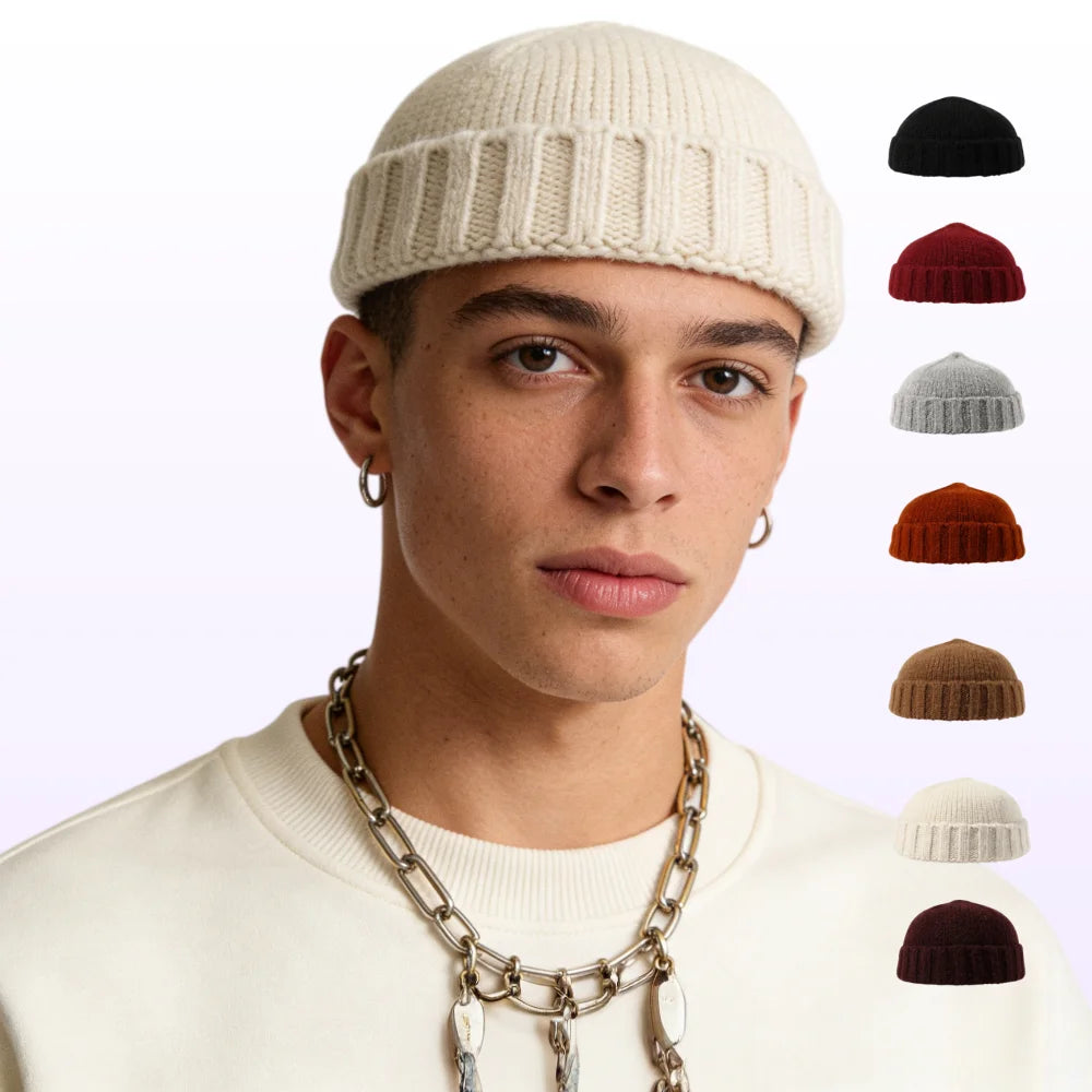 Elastic Knitted Fashionable Soft Beanie Winter Warm Knitted Hat
