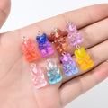 Mix Colors Cute Resin Bear Diy Accessories Jewelry Earrings Keychain Necklace Pendant Women Jewelry and Accessories