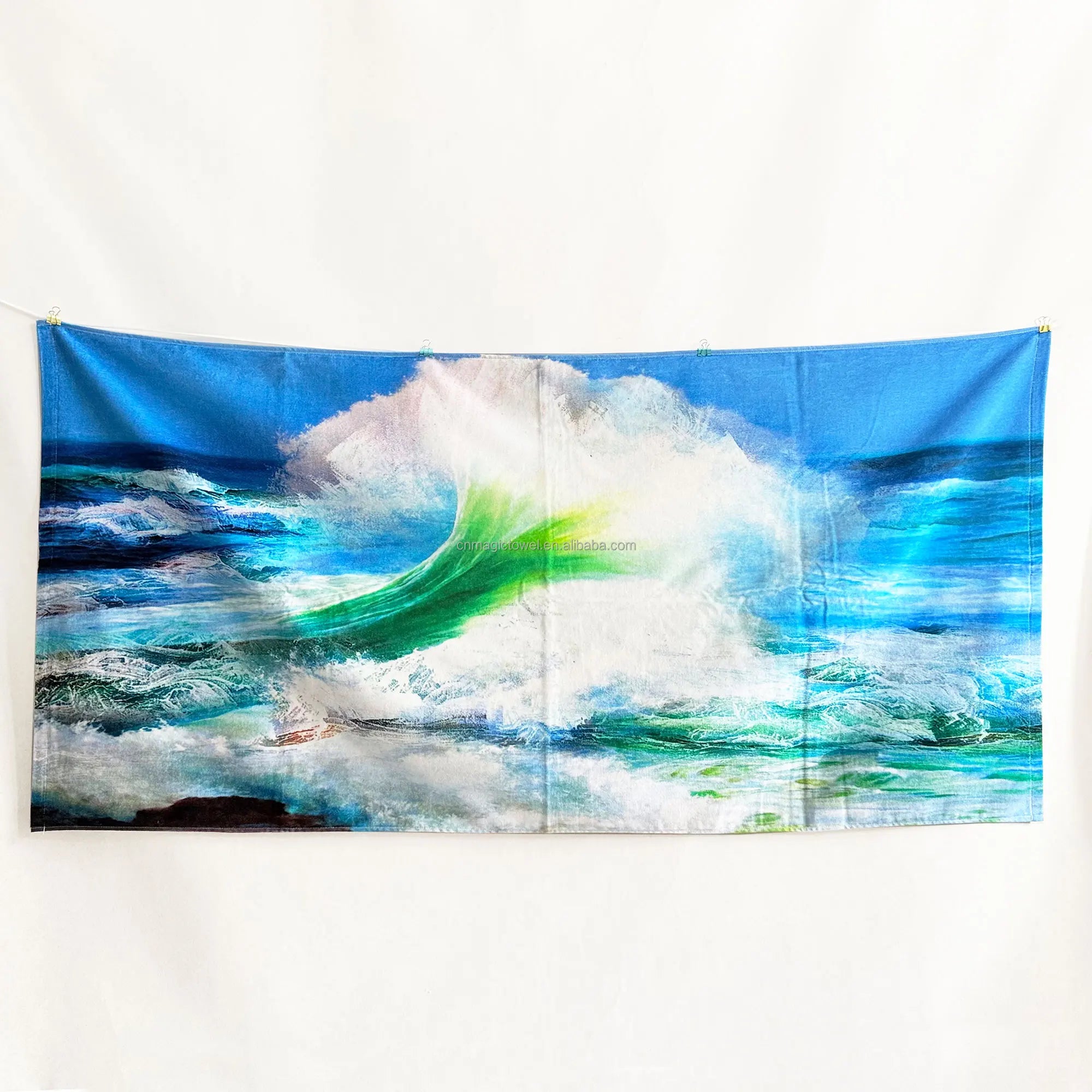 100% Cotton Personalized Wholesale Factory Summer Luxury Swimming Custom Printed logo Cotton Beach Towel Custom Print