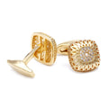 Wholesale Zircon Crystal Premium Elegant Cufflinks Custom Men's Suit Shirt Fashion Accessory Wedding Tuxedo Trendy Jewelry Gift