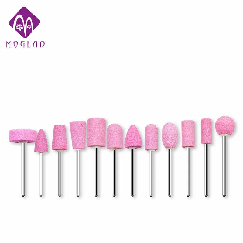 12pcs Quartz Nail Drill Machine Bit Head Set Quartz Nail Electric File Bit