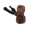 Wall Mount Violin Fiddle Viola Hanger Hook Keeper with Bow Holder Rubber Cushion Wood Base