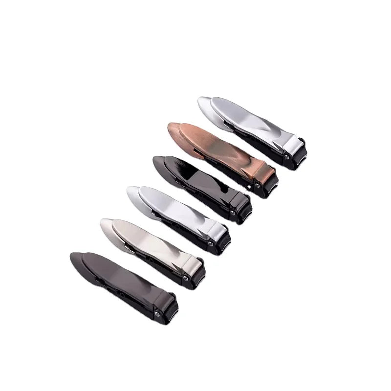 Anti-Splash Black Nail Clippers Manicure Set the Sharpest Stainless Steel with Curved Blade Beauty Type