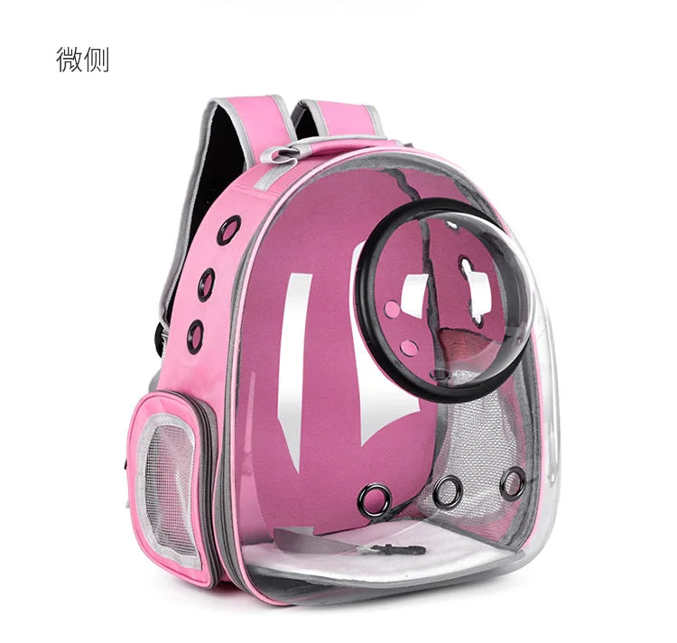 Customized New Transparent Cat Travel Bag Carrier Breathable Backpack Portable Outdoor Cat Dog Pet Bag Transparent Suitable Case