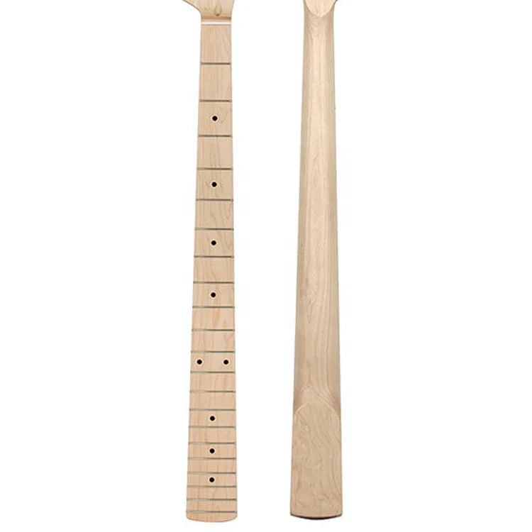 Yasen Custom Jazz Guitar Neck 21 Fret Maple 4 String Bass Guitar Neck for DIY Electric Guitar Replacement