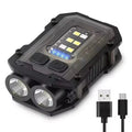 Super Bright LED EDC Mini Keychain Flashlight USB Rechargeable ABS Emergency Camping Lantern Multifunctional Torch