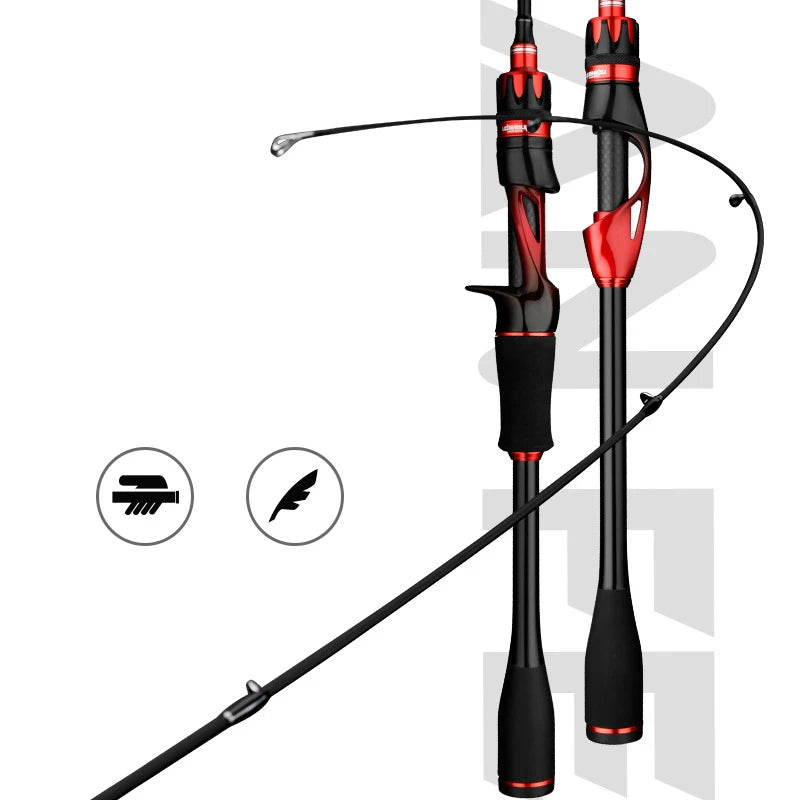 Wholesale 1.5m 1.68m 1.8m Carbon Fishing Rod Super Soft Ultra Light Adjustment Spinning Casting Solid Core White Fishing Rod
