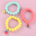 Factory Direct Supply Children's Bracelet Set Simple and Cute Fruit Soft Ceramic Frosted Beads Can Be Customized Bracelet