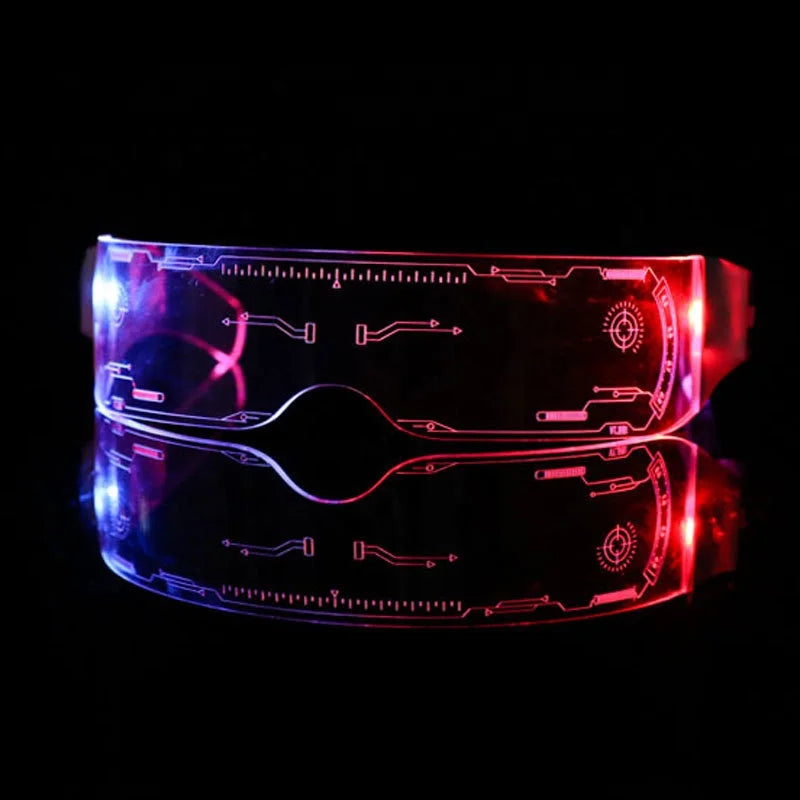 New Fashion Led Glasses Creative Technology Futuristic Cyberpunk Luminous Party Light up Glasses