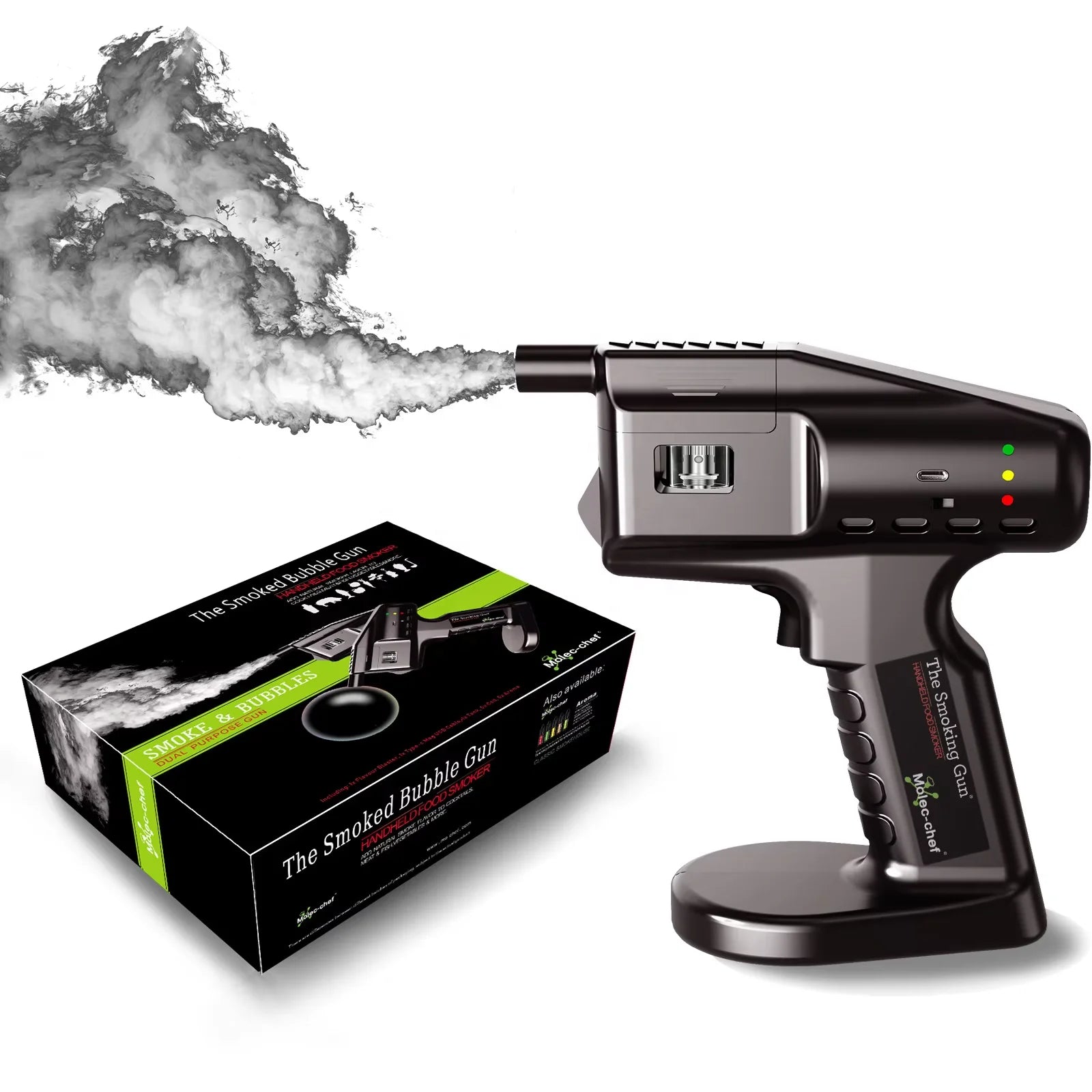 Custom Logo Flavour Blaster Bubble Gun Kit Electric USB Vapour Aroma Smoking Maker for Bar Cocktails Party Occasions