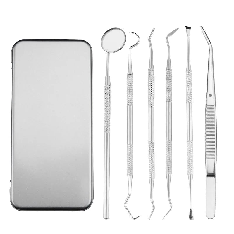 FOCSTAR Stainless Steel Oral Dental Tool Set (BTC019) 5PCS 6PCS in 1 Teeth Cleaning Beauty & Personal Care Product