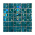 Factory Direct Sale Blue Iridescent rainbow Glass Mosaic Tiles for Swimming Pool  Commercial and Residential Project