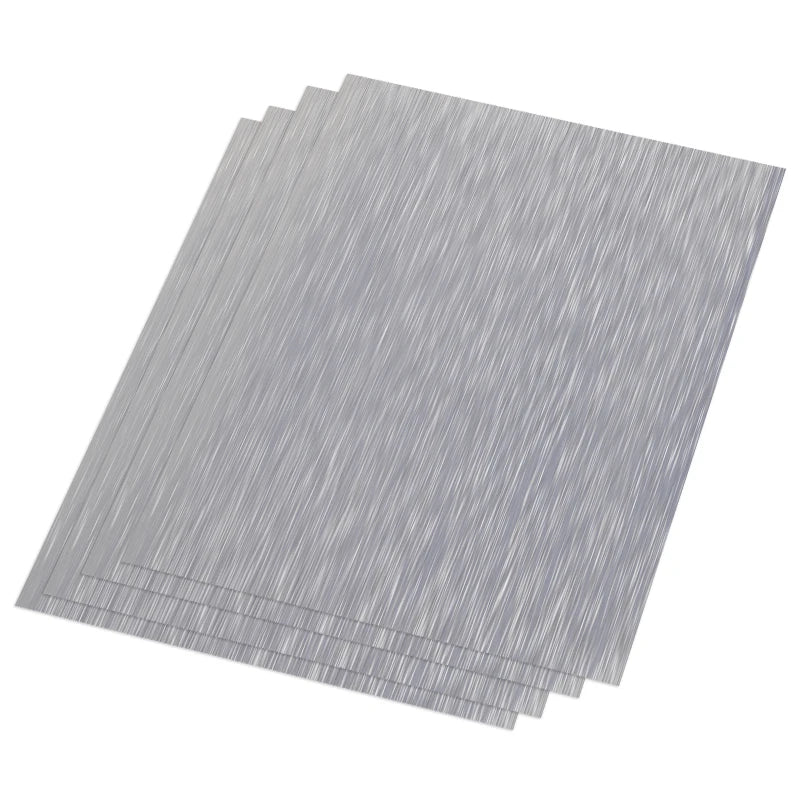 Premium Platinum Brushed Metal Texture A4 Vinyl Sticker Paper Sheets Inkjet Printable for Computer Camera Mobile Phone PET