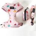 Dog Harness Sets Matching Collar and Leash Pet Accessories High-end Harness Dog Leash With Poop Bag Adjustable Dog Harness