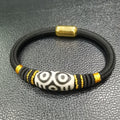 Magnetic Hand Made 3 Eyes Dzi  Beads Bracelets
