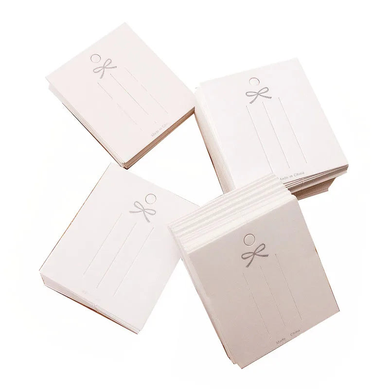 Wholesale Embossed Recyclable Coated Paper Jewelry Hairpin Packaging Folders with Custom Logo for Hair Accessories