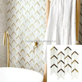 Arrow Shape White Color Luxury Tiles Kitchen Wall Tiles Basket Weave Marble Stone Mosaic Floor Tiles