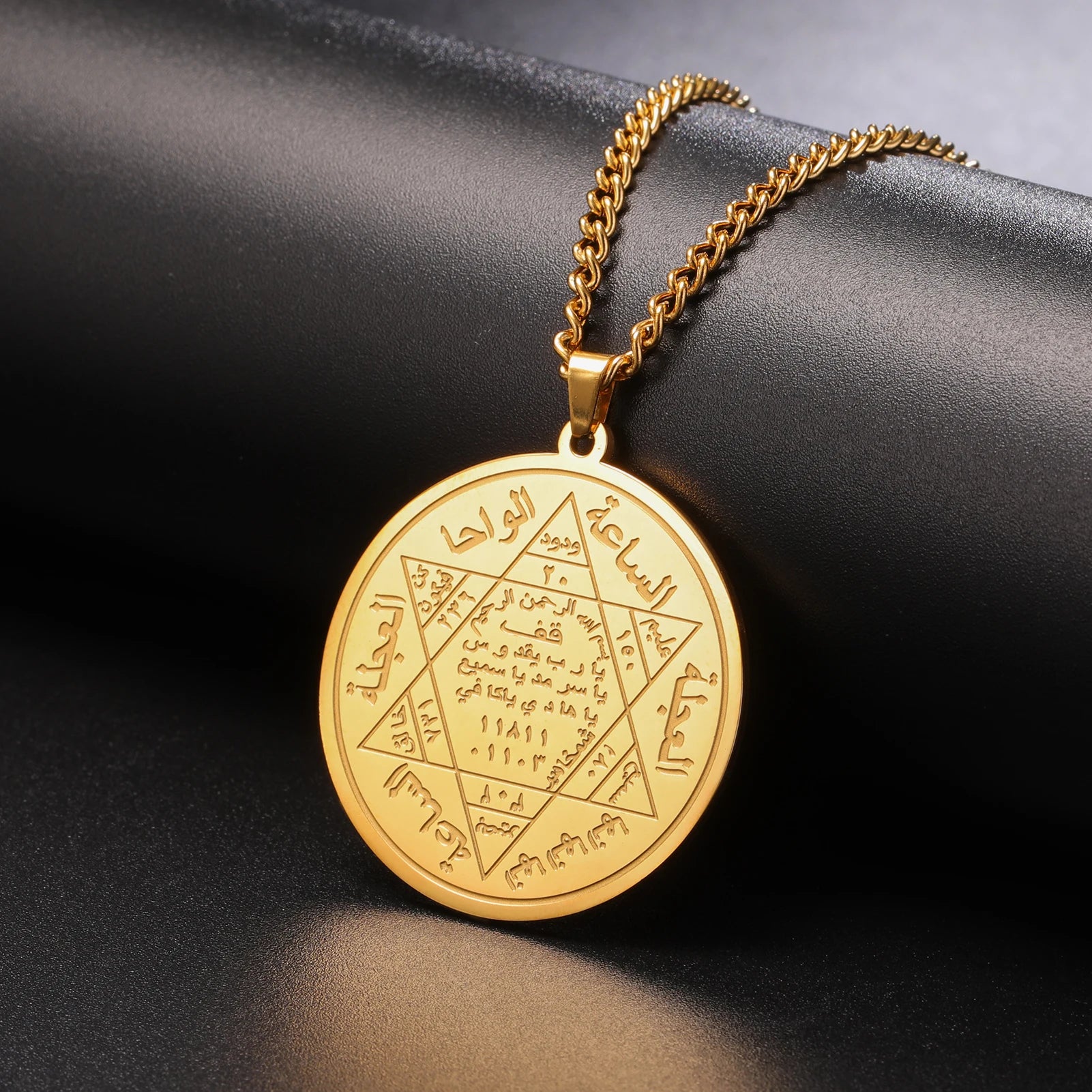 Myshape King Prophet Solomon Seal Necklace Star of David Religious Protection Amulet Stainless Steel Jewelry
