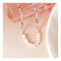SHOREA Trendy Free Design New S925 Pure Silver Natural Ziyun Mother Natural Fresh Water Bead Clavicle Necklace