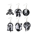 1Pair Wicca Witch Dead Moth Dangle Earrings Acrylic Pagan Earring for Birthday Gift