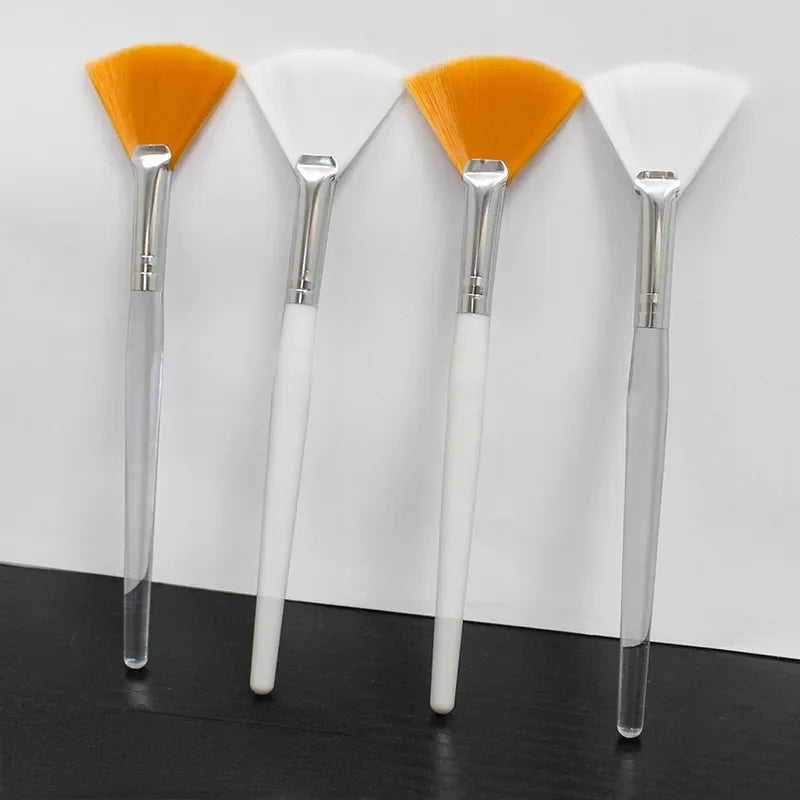 Wholesale Fan Shape Makeup Brush for Facial Mask Soft Portable Synthetic Hair Face DIY Acid Applicator Professional Beauty Tools