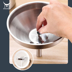 Cooking Oil 304 Stainless Steel Wire Mesh Funnel Conical Metal Separating Funnel Filter