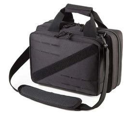 Tactical Double Scoped Handgun Firearm Case Bag Lockable Hunting Shooting Range Bag with Magazine Slots Men's Messenger Bag
