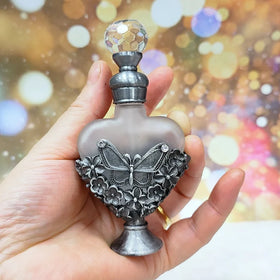 10ml Patented Butterfly Stainless Metal Perfume Bottle Heart Glass Essential Oil Refillable Attar Oil Bottle#81186