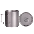 Outdoor Camping Mug Titanium Small Cup Tableware 300ml 450ml Travel Cups Drinking Coffee Mug camping accessories